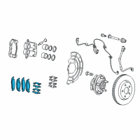 OEM 2020 Jeep Grand Cherokee Front Disc Brake Pad Kit Diagram - 68399095AC