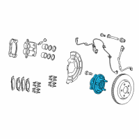 OEM Jeep Front Brake Hub And Bearing Diagram - 52124767AE