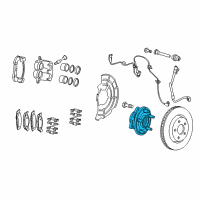 OEM 2016 Jeep Grand Cherokee Front Brake Hub And Bearing Diagram - 52124767AE