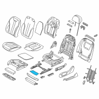 OEM 2021 BMW 530i Heating Element, Thigh Support Diagram - 52-10-7-357-416