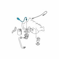 OEM 1998 Infiniti QX4 Sensor Gas Temp Diagram - 14730-D5500