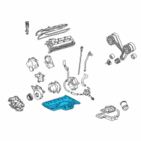 OEM Toyota Land Cruiser Upper Oil Pan Diagram - 12111-50092