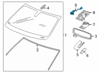 OEM 2022 Cadillac Escalade ESV In-Car Sensor Diagram - 23410847