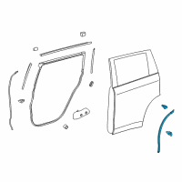 OEM Toyota Highlander Weatherstrip Diagram - 67888-0E050