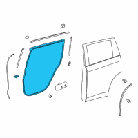 OEM 2014 Toyota Highlander Door Weatherstrip Diagram - 67872-0E050