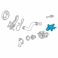 OEM 2010 Honda Insight Cover, Water Outlet Diagram - 19315-RBJ-000