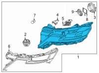 OEM 2022 Kia Carnival Lamp Assembly-Head, LH Diagram - 92101R0020