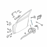 OEM 2015 Nissan Versa Rod Key Lock LH Diagram - 80515-3BB0A