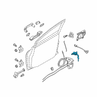 OEM 2012 Nissan Versa Cylinder Set-Door Lock, LH Diagram - H0601-3BA0A