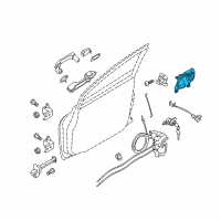 OEM 2015 Nissan Versa Rear Door Inside Handle Assembly Right Diagram - 80670-3WC2B
