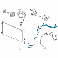 OEM Acura TLX Pipe Assembly Aircon Diagram - 80321-TZ3-A51