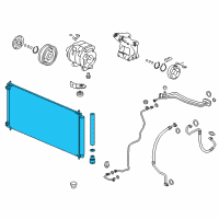 OEM Acura TLX Condenser Assembly Diagram - 80110-TZ3-A01