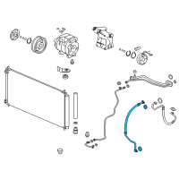 OEM Acura Hose Complete , Suction Diagram - 80311-TZ3-A11