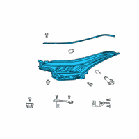 OEM 2021 Toyota C-HR Headlamp Assembly Diagram - 81070-10A70
