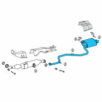 OEM 2022 Toyota Corolla Muffler & Pipe Diagram - 17430-24380