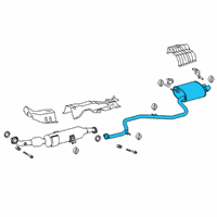 OEM Toyota Corolla Muffler & Pipe Diagram - 17430-F2010