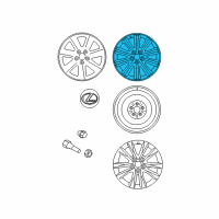 OEM Lexus ES350 Wheel, Disc Chrome P Diagram - 4261A-33010