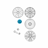 OEM 2012 Lexus RX350 Alloy Wheels, Center Cap Diagram - 42603-30590