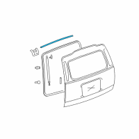 OEM 2009 Cadillac Escalade ESV Upper Weatherstrip Diagram - 22845014