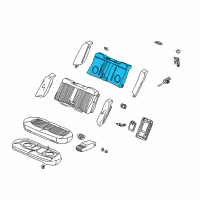 OEM Honda Accord Pad & Frame, Rear Seat-Back Diagram - 82122-S87-A61