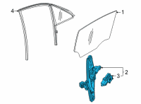 OEM Cadillac CT4 Window Regulator Diagram - 84182557