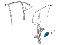 OEM Cadillac CT4 Window Motor Diagram - 84898060