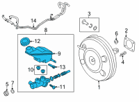 OEM 2021 Hyundai Santa Fe CYLINDER ASSY-BRAKE MASTER Diagram - 58510-R5000