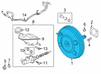 OEM Hyundai Santa Fe BOOSTER ASSY-BRAKE Diagram - 59110-R5500