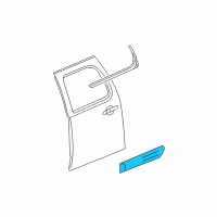 OEM 2010 GMC Yukon XL 2500 Body Side Molding Diagram - 15950533