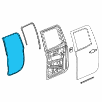 OEM 2015 GMC Sierra 1500 Door Weatherstrip Diagram - 23286281