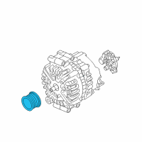 OEM BMW 650i xDrive Gran Coupe Pulley Alternator Diagram - 12-31-7-575-346