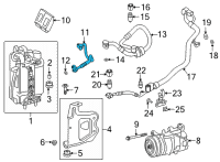 OEM 2022 BMW 840i Gran Coupe A/C Hose Diagram - 64509892593