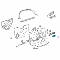 OEM 2016 Chevrolet Equinox Handle Asm-Front Side Door Inside *Chrome Diagram - 22933998