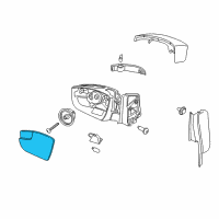 OEM 2014 Ford Escape Mirror Glass Diagram - CJ5Z-17K707-C