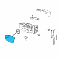 OEM 2013 Ford C-Max Mirror Glass Diagram - CJ5Z-17K707-C