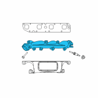 OEM 2012 Dodge Durango Exhaust Manifold Diagram - 68021512BA