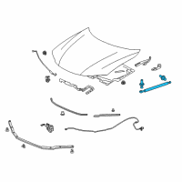 OEM 2014 Honda Accord Damper Assembly Set L, Ho Diagram - 74195-T2G-405