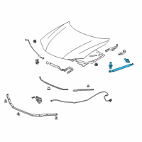 OEM 2017 Honda Accord Damper Assembly Set L, Ho Diagram - 74195-T2G-405