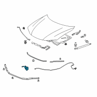 OEM 2017 Honda Accord Lock Assembly, Hood Diagram - 74120-T2A-A01