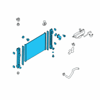 OEM Infiniti Q70 Radiator Assembly Diagram - 21410-1MG0A