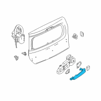 OEM 2012 Nissan Juke Outside Handle Grip, Passenger Side Diagram - 80640-1FA8B