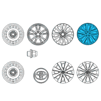 OEM 2021 Toyota Corolla Wheel, Alloy Diagram - 42611-12D60