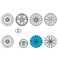 OEM 2020 Toyota Corolla Wheel Cover Diagram - 42602-02490