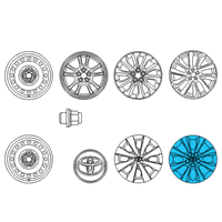 OEM 2020 Toyota Corolla Wheel Cover Diagram - 42602-02540