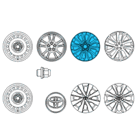 OEM 2020 Toyota Corolla Wheel, Alloy Diagram - 42611-02Q61