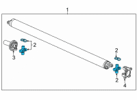 OEM Chevrolet Silverado 3500 HD U-Joint Diagram - 84922957