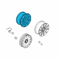 OEM 2012 Ford Flex Wheel, Alloy Diagram - BA8Z-1007-D