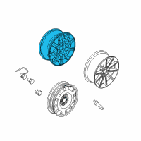 OEM 2009 Ford Flex Wheel, Alloy Diagram - BA8Z-1007-D