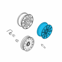 OEM 2014 Ford Flex Wheel, Alloy Diagram - DA8Z-1007-B
