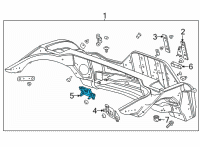 OEM 2022 Chevrolet Corvette Bracket Diagram - 84419515